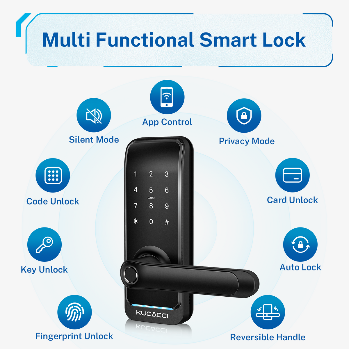 Fingerprint Smart Lock for Front Door KUCACCI
