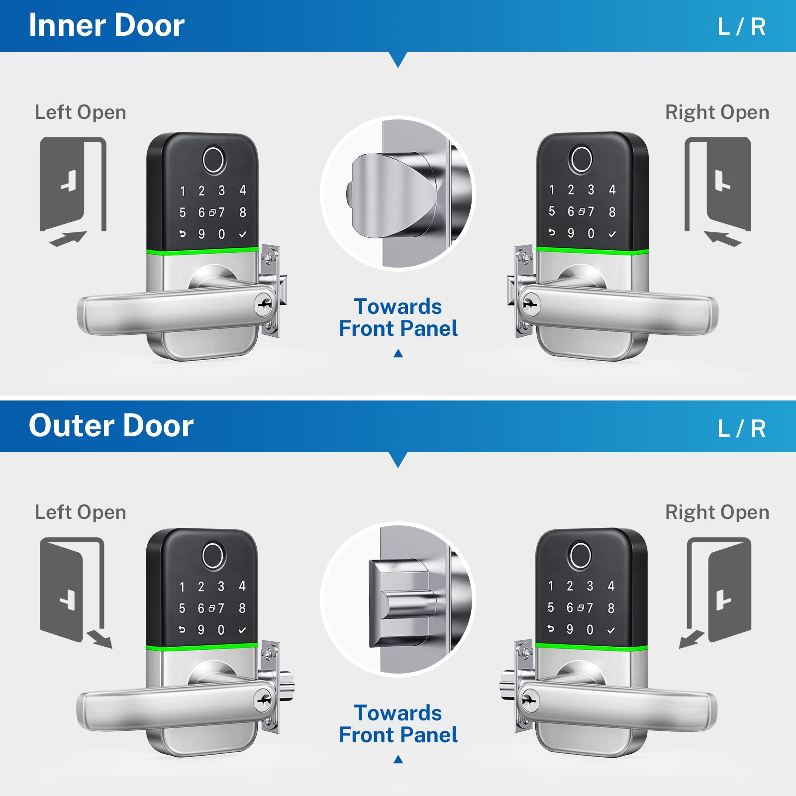 Smart Door Lock with Handle